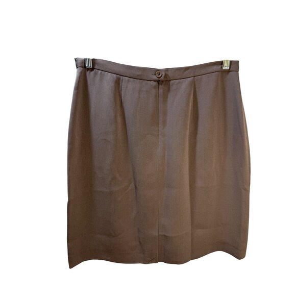 Brown Wool Blend Womens Knee-Length Skirt Size 10 Made‎ In Italy - Picture 2 of 6